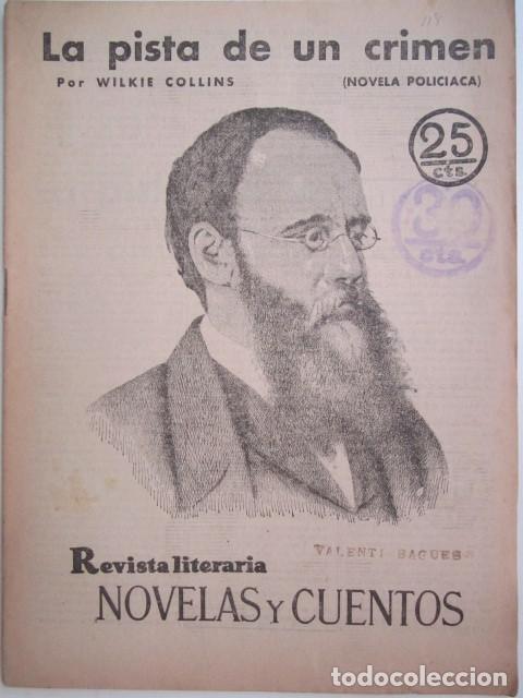 Coleccionismo de Revistas y Peri&oacute;dicos: LA PISTA DE UN CRIMEN POR WILKIE COLLINS REVISTA LITERA A&Ntilde;OS 30 21X28 CM.