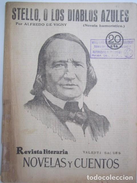 Colecionismo de Revistas e Jornais: STELLO O LOS DIABLOS AZULES POR ALFREDO DE VIGNY ROBERT REVISTA LITERA A&Ntilde;OS 30 21X28 CM.