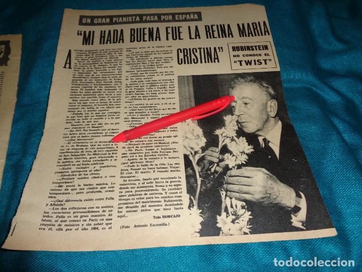 Sammeln von Zeitschriften und Zeitungen: RECORTE : EL PIANISTA ARTHUR RUBINSTEIN, PASA POR ESPA&Ntilde;A. SABADO GRAFICO, NVMBRE 1963( #)