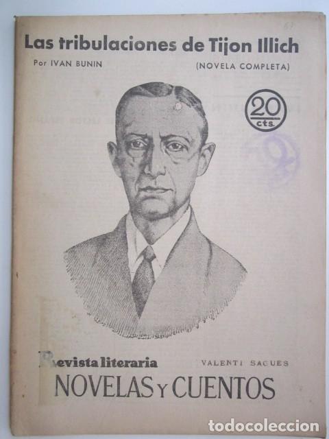 Coleccionismo de Revistas y Peri&oacute;dicos: LAS TRIBULACIONES DE TIJON ILLICH POR IVAN BUNIN REVISTA LITERARIA A&Ntilde;OS 30 21X28 CM.