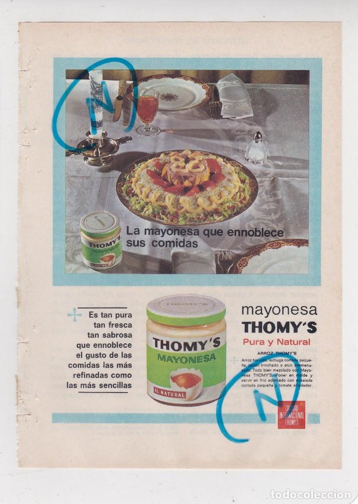 Coleccionismo de revistas y peri&oacute;dicos: PUBLICIDAD T 1969. ANUNCIO MAYONESA THOMY'S