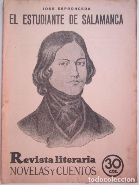 Collectionnisme de Revues et Journaux: EL ESTUDIANTE DE SALAMANCA DE JOSE ESPRONCEDA REVISTA LITERARIA A&Ntilde;OS 30 23 X 33CM. CM.