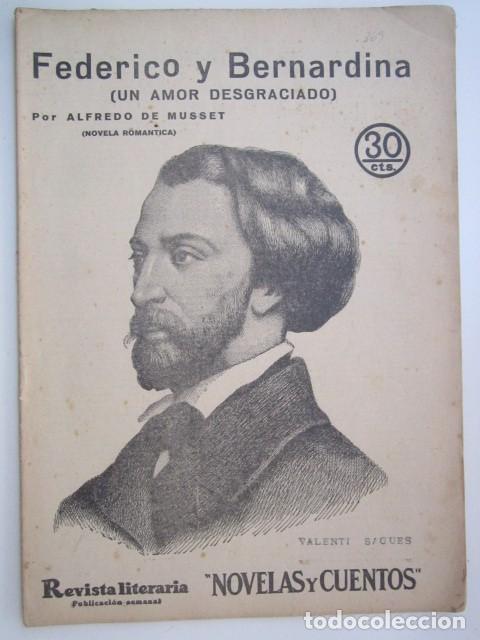 Collectionnisme de Revues et Journaux: FEDERICO Y BERNARDINA DE ALFREDO DE MUSSET REVISTA LITERARIA A&Ntilde;OS 30 23 X 33CM. CM.