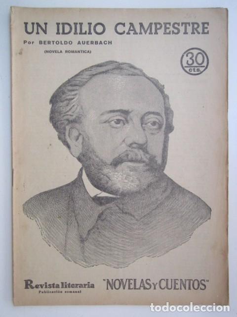 Collectionnisme de Revues et Journaux: UN IDILIO CAMPESTRE DE BERTOLDO AUERBACH REVISTA LITERARIA A&Ntilde;OS 30 23 X 33CM. CM.