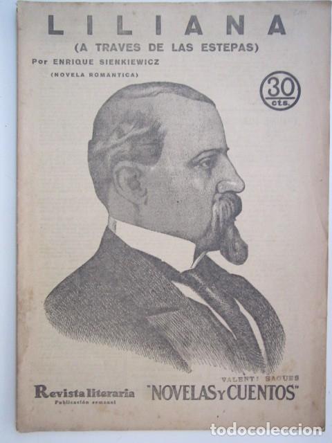 Collectionnisme de Revues et Journaux: LILIANA A TRAVES DE LAS ESTEPAS DE ENRIQUE SIENKIEWICZ REVISTA LITERARIA A&Ntilde;OS 30 23 X 33CM. CM.