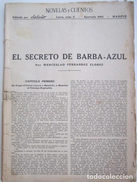 Collectionnisme de Revues et Journaux: EL SECRETO DE BARBA - AZUL DE WENCESLAO FERNANDEZ FLOREZ REVISTA LITERARIA A&Ntilde;OS 30 23 X 33CM. CM.
