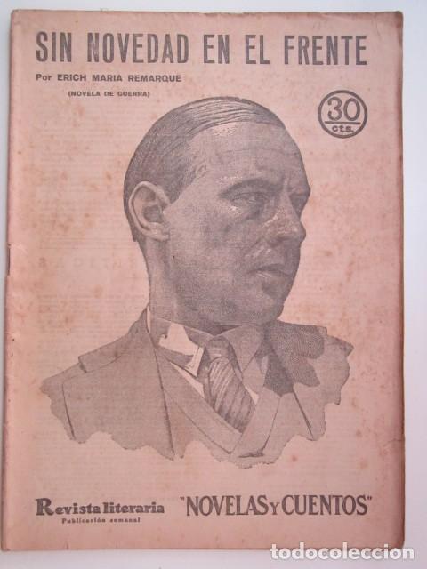 Collectionnisme de Revues et Journaux: SIN NOVEDAD EN EL FRENTE DE ERICH MARIA REMARQUEREVISTA LITERARIA A&Ntilde;OS 30 23 X 33CM. CM.