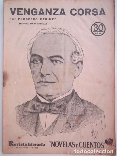 Collectionnisme de Revues et Journaux: VENGANZA CORSA DE PROSPERO MERIMEE REVISTA LITERARIA A&Ntilde;OS 30 23 X 33CM. CM.