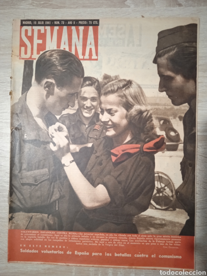 Coleccionismo de Revistas y Peri&oacute;dicos: Revista Semana Divisi&oacute;n Azul