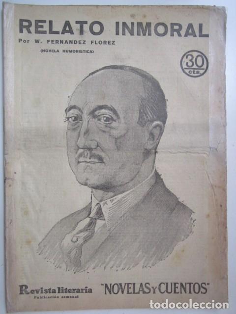 Collectionnisme de Revues et Journaux: RELATO INMORTAL DE W. FERNANDEZ FLOREZ NOVELAS Y CUENTOS A&Ntilde;OS 30 23 X 33CM. CM.