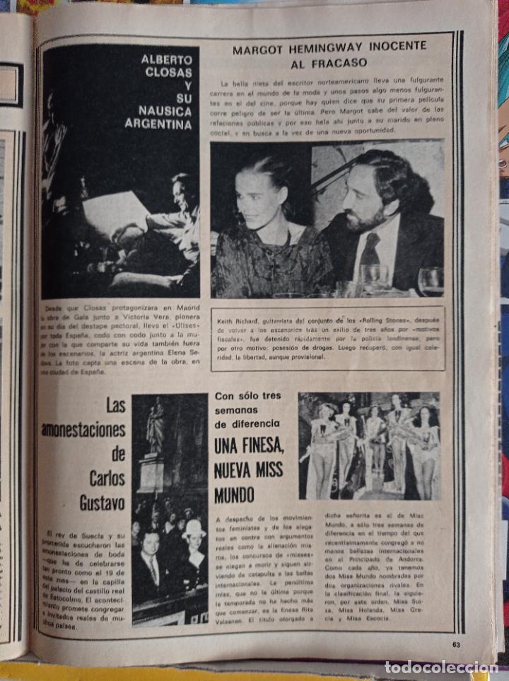 Coleccionismo de Revistas y Peri&oacute;dicos: MISS MUNDO MARGOT HEMINGWAY ALBERTO CLOSAS CARLOS GUSTAVO