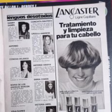 Coleccionismo de Revistas y Periódicos: URSULA ANDRESS DANNY DANIEL CONCHA VELASCO EMMA COHEN VICTORIA ABRIL LOLA FLORES. Lote 270909833