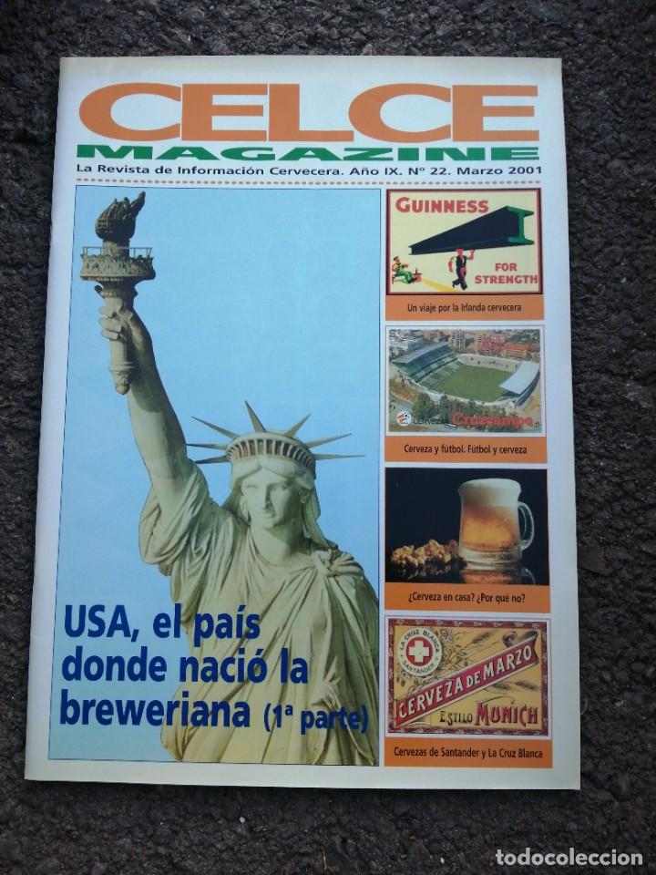 Coleccionismo de Revistas y Peri&oacute;dicos: Revista cerveza CELCE 22 usa estados Unidos Am&eacute;rica Irlanda cerillas Santander Cruz blanca latas