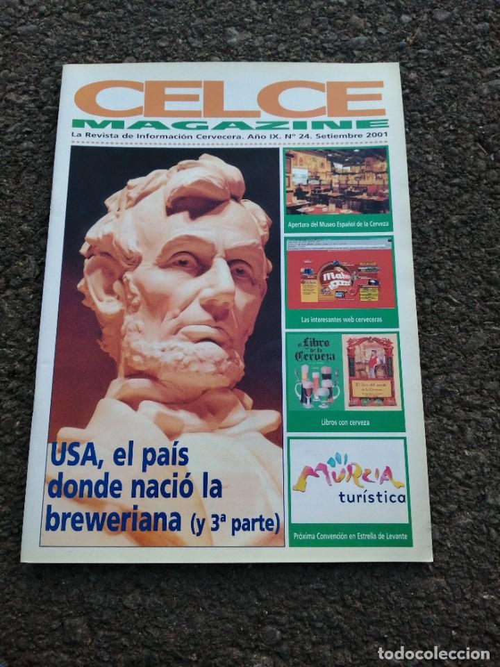 Collectionnisme de Revues et Journaux: Revista cerveza CELCE 24 Cruz blanca Pamplona posavasos Mosc&uacute; Jap&oacute;n