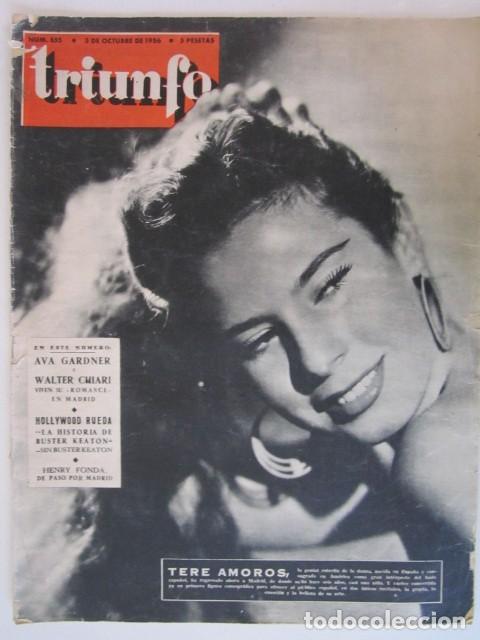 Coleccionismo de revistas y peri&oacute;dicos: REVISTA TRIUNFO 1956 AVA GARDNER HENRY FONDA CINE Y TEATRO