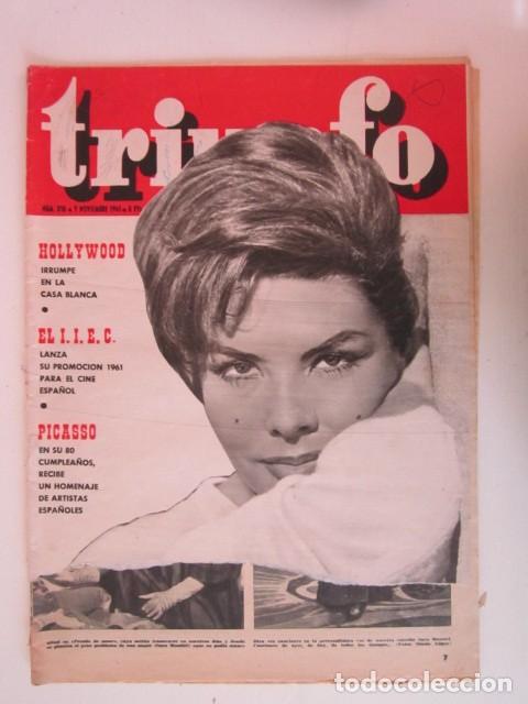 Coleccionismo de Revistas y Peri&oacute;dicos: REVISTA TRIUNFO 1961 80 CUMPLEA&Ntilde;OS DE PICASSO CINE Y TEATRO