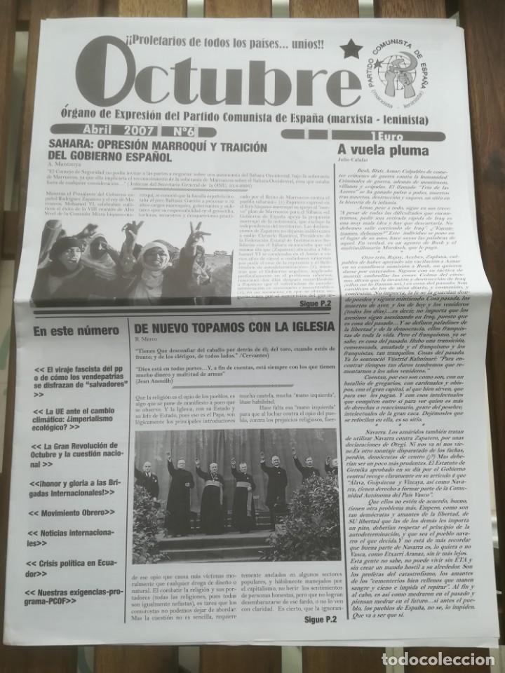 Collectionnisme de Revues et Journaux: Octubre, &oacute;rgano de expresi&oacute;n del Partido Comunista Espa&ntilde;a (marxista-leninista) n&ordm; 6, abril 2007