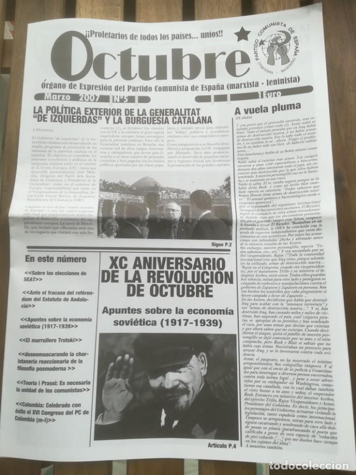Collectionnisme de Revues et Journaux: Octubre, &oacute;rgano de expresi&oacute;n del Partido Comunista Espa&ntilde;a (marxista-leninista) n&ordm; 5, marzo 2007