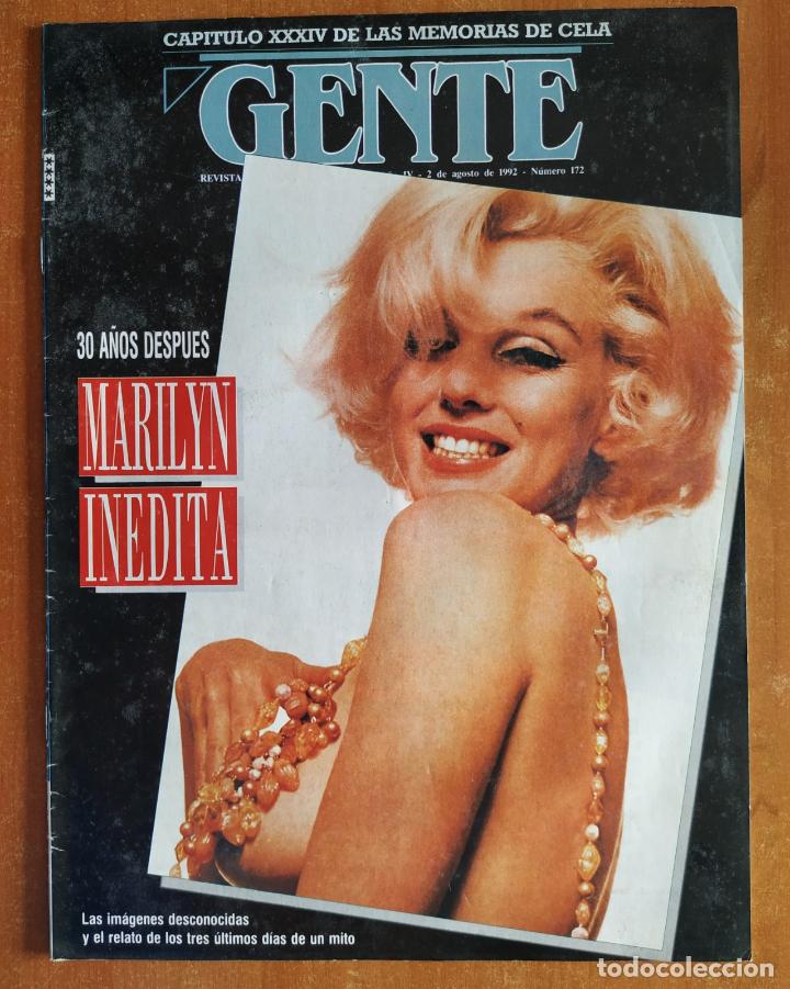 Coleccionismo de Revistas y Peri&oacute;dicos: GENTE ESPECIAL MARILYN MONROE INEDITA. 30 a&ntilde;os despu&eacute;s. Fotos in&eacute;ditas. A&ntilde;o 1992. Javier Mariscal.