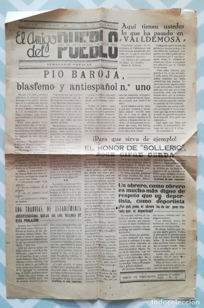 Coleccionismo de Revistas y Peri&oacute;dicos: EL AMIGO DEL PUEBLO, SEMANARIO POPULAR - 1954 - PALMA DE MALLORCA -