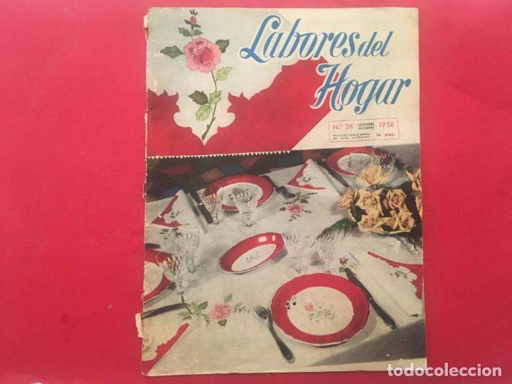 Collectionnisme de Revues et Journaux: bordados labores del hogar N&ordm; 38 con el anexo dibujo para hacer el bordado del mantel 1958