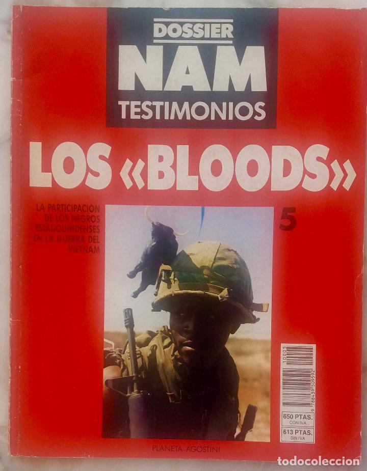 Coleccionismo de revistas y peri&oacute;dicos: DOSSIER NAM TESTIMONIOS, LOS BLOODS VOL. 5. PARTICIPACI&Oacute;N DE NEGROS EN LA GUERRA, VIETNAM. REVISTA