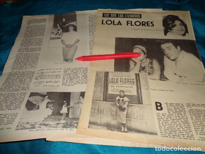Coleccionismo de revistas y peri&oacute;dicos: RECORTE : ASI SON LOS FAMOSOS : LOLA FLORES. CAR, MARZO 1967(#)