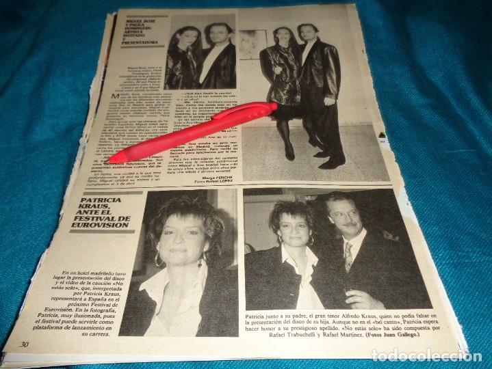 Coleccionismo de Revistas y Peri&oacute;dicos: RECORTE : MIGUEL BOSE Y LUCIA. PATRICIA KRAUS, AL FESTIVAL DE EUROVISION. SEMANA, ABRIL 1987(#)