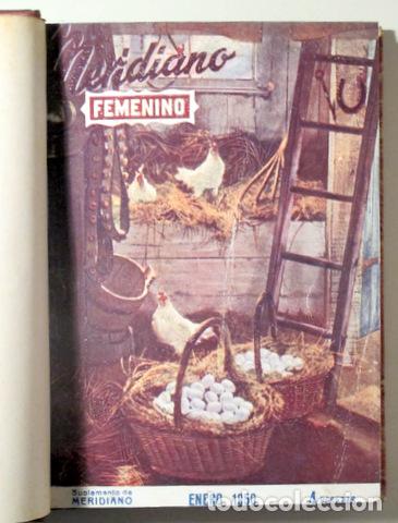 Coleccionismo de revistas y peri&oacute;dicos: MERIDIANO FEMENINO. (De enero a junio) - Madrid 1950 - Muy ilustrado