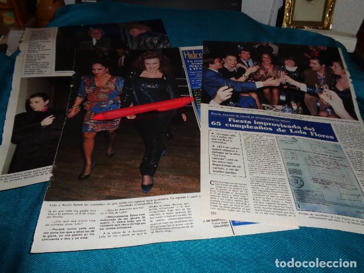 Coleccionismo de Revistas y Peri&oacute;dicos: RECORTE : FIESTA DE LOLA FLORES EN SU 65 CUMPLEA&Ntilde;OS : ROCIO JURADO. SEMANA, FBRO 1988(#)