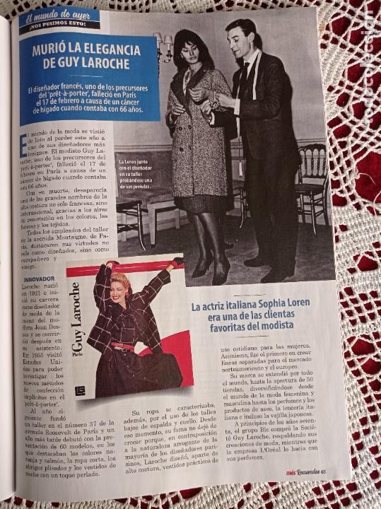 Collection Magazines and Newspapers: CATHERINE DENEUVE SOFIA LOREN GUY LAROCHE