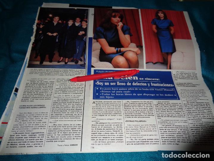 Coleccionismo de Revistas y Peri&oacute;dicos: RECORTE : ANA BELEN, SE SINCERA. SEMANA, ABRIL 1987(#)