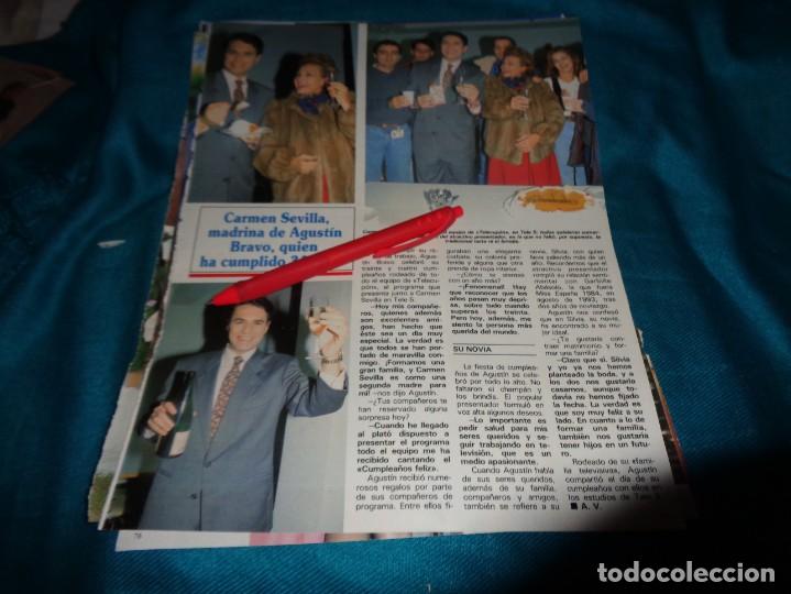 Coleccionismo de Revistas y Peri&oacute;dicos: RECORTE : CARMEN SEVILLA, MADRINA DE AGUSTIN BRAVO. SEMANA, MARZO 1995 (#)