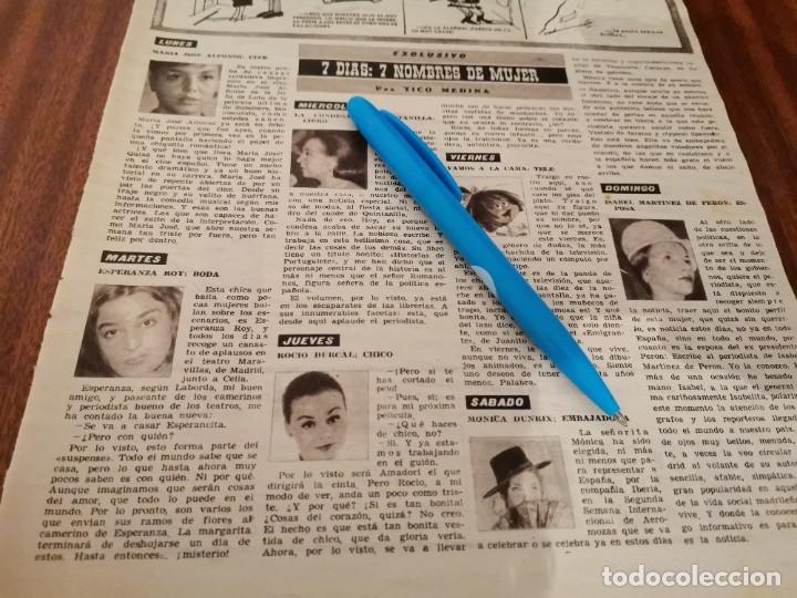 Coleccionismo de Revistas y Peri&oacute;dicos: ROC&Iacute;O DURCAL CORTE DE PELO REVERSO ANUNCIO LAVADORA PING&Uuml;INO RECORTE REVISTA 1964