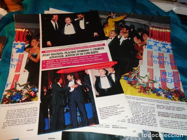 Coleccionismo de Revistas y Peri&oacute;dicos: RECORTE : JULIO IGLESIAS, PLACIDO DOMINGO Y AZNAVOUR, JUNTOS EN CONCIERTO. SEMANA, NOVMBRE 1986(#)
