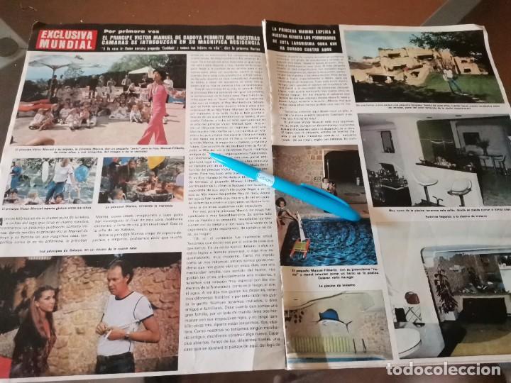 Coleccionismo de Revistas y Peri&oacute;dicos: PR&Iacute;NCIPE V&Iacute;CTOR MANUEL DE SABOY&Aacute; EN SU RESIDENCIA RECORTE REVISTA 6 P&Aacute;GINAS 1977