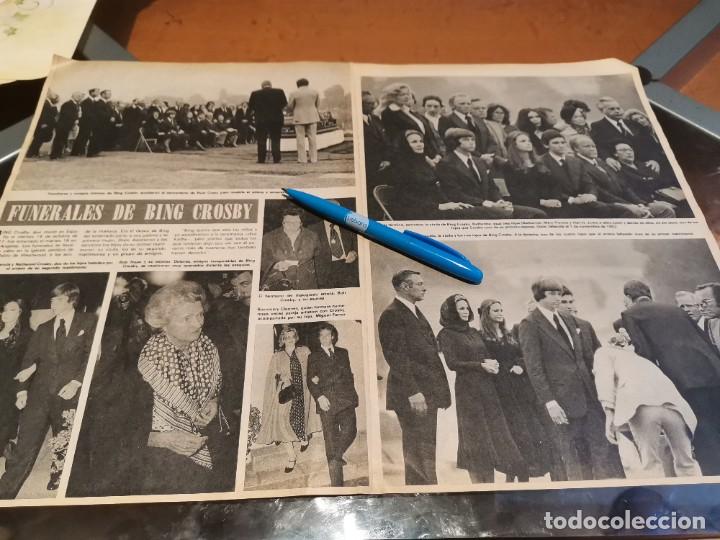 Collezionismo di Riviste e Giornali: FUNERALES DE BING CROSBY RECORTE REVISTA 2 P&Aacute;GINAS 1977