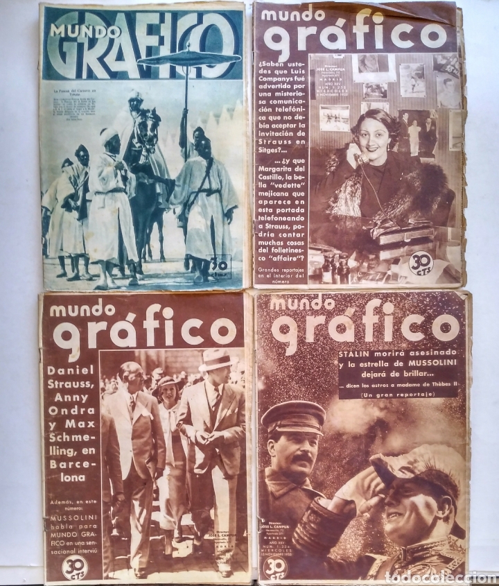 Coleccionismo de Revistas y Peri&oacute;dicos: 4 REVISTAS MUNDO GR&Aacute;FICO. A&Ntilde;O 1935