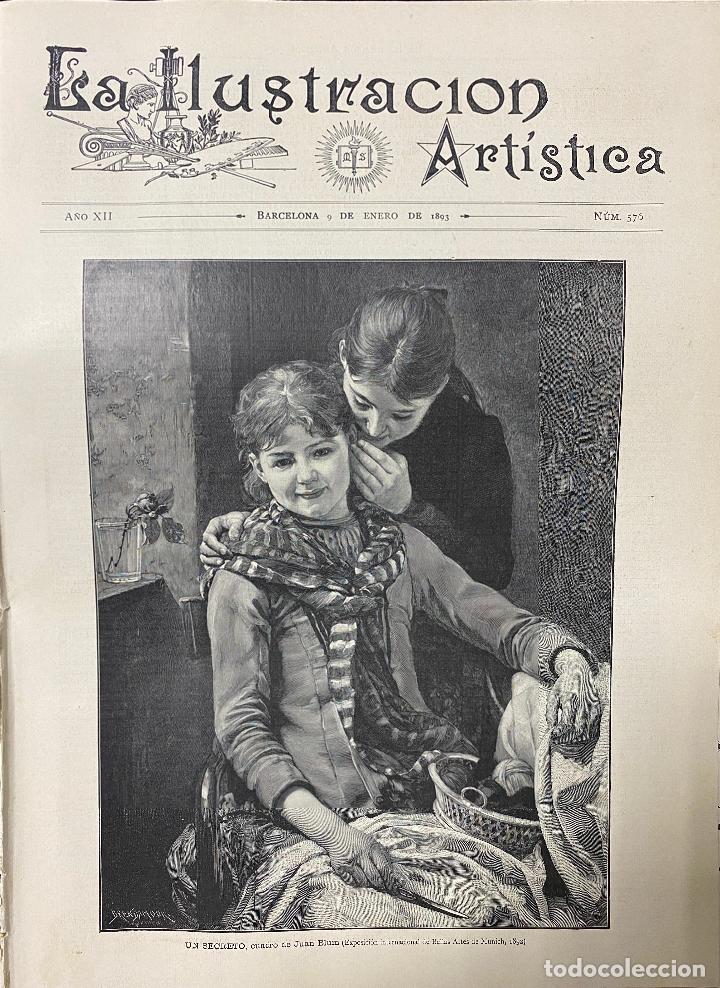 Collection Magazines and Newspapers: REVISTA LA ILUSTRACION ARTISTICA A&Ntilde;O XII BARCELONA 9 DE ENERO DE 1893 N&Uacute;M. 576.