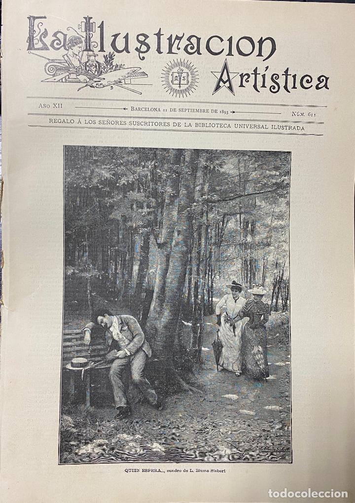Collezionismo di Riviste e Giornali: REVISTA LA ILUSTRACION ARTISTICA A&Ntilde;O XII BARCELONA 11 DE SEPTIEMBRE DE 1893 N&Uacute;M. 611.