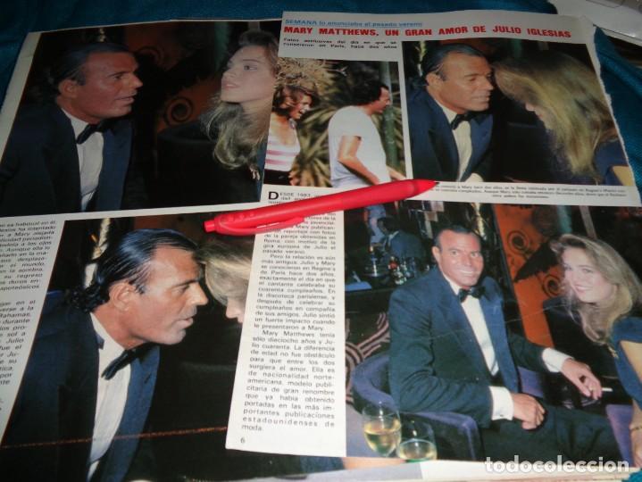 Coleccionismo de Revistas y Peri&oacute;dicos: RECORTE : MARY MATTHEWS, EL GRAN AMOR DE JULIO IGLESIAS. SEMANA, JUNIO 1985(#)