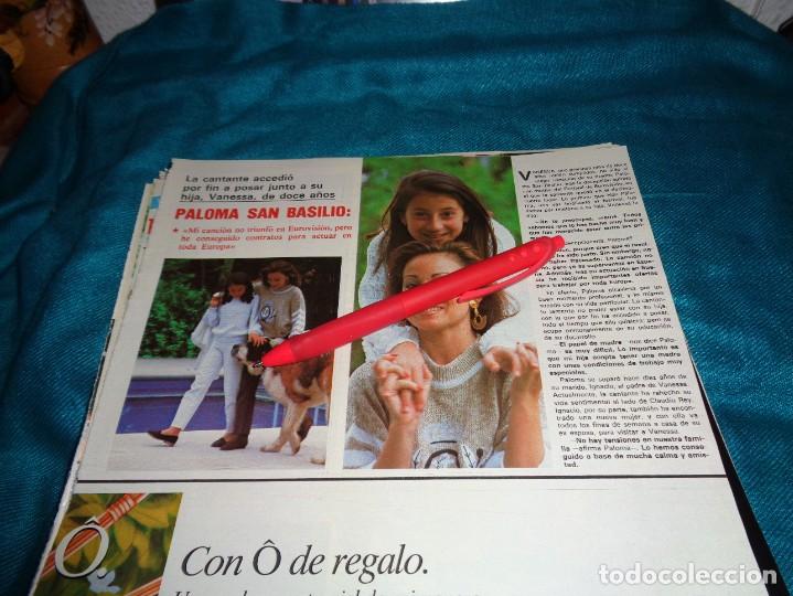 Coleccionismo de Revistas y Peri&oacute;dicos: RECORTE : PALOMA SAN BASILIO Y SU HIJA. SEMANA, JUNIO 1985(#)