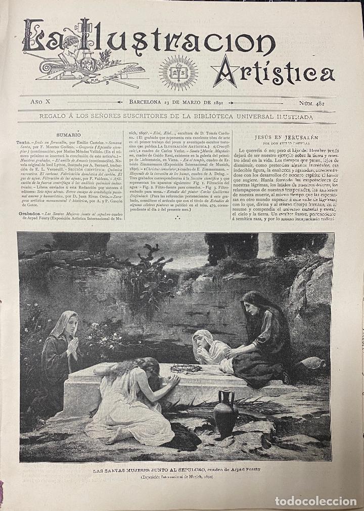 Collezionismo di Riviste e Giornali: REVISTA LA ILUSTRACION ARTISTICA A&Ntilde;O X BARCELONA 23 DE MARZO DE 1891 N&Uacute;M. 482.