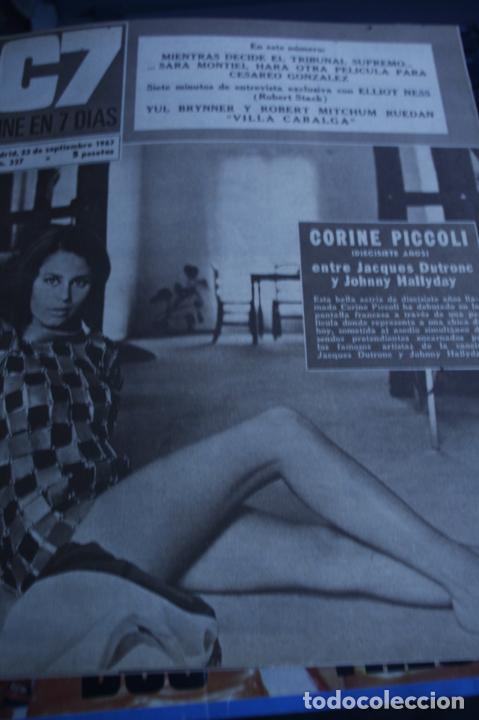 Coleccionismo de revistas y peri&oacute;dicos: REVISTA CINE EN 7 DIAS CORINE PICCOLI ROBERT STARK VALERIE SARA MONTIEL 1967