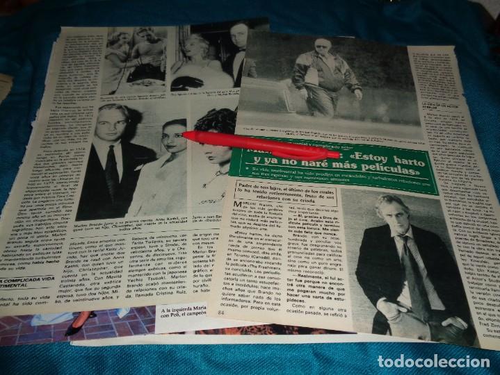 Coleccionismo de Revistas y Peri&oacute;dicos: RECORTE : MARLON BRANDO, DEJA EL CINE. MARILYN MONROE. SEMANA, SPTMBRE 1989(#)