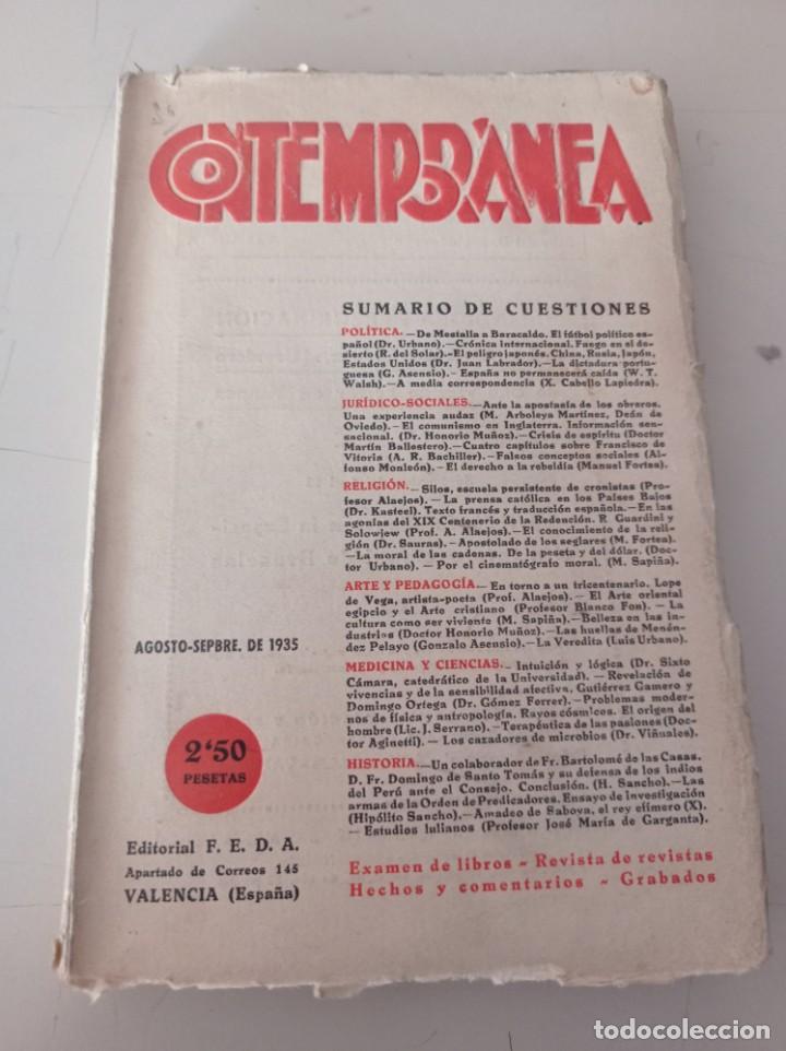 Collezionismo di Riviste e Giornali: REVISTA CONTEMPOR&Aacute;NEA - TOMO VIII, N&ordm; 32 Y 33 AGOSTO DE 1935 REF. UR