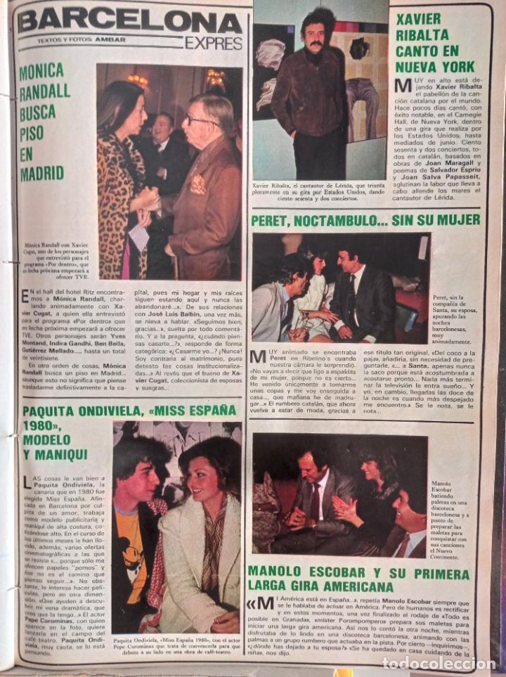 Coleccionismo de Revistas y Peri&oacute;dicos: MONICA RANDALL XAVIER CUGAT PAQUITA ONDIVIELLA MISS ESPA&Ntilde;A MANOLO ESCOBAR PERET XAVIER RIBALTA