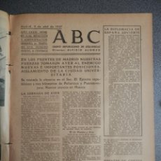 Coleccionismo de Revistas y Periódicos: PERIÓDICO REPUBLICANO GUERRA CIVIL 11/4/1937 BATALLA MADRID PEÑARROYA FUENTEOVEJUNA -HOLLYWOOD AYUDA