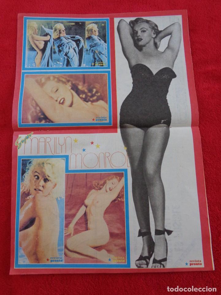 Coleccionismo de revistas y peri&oacute;dicos: POSTER DE MARILYN MONROE DE LA REVISTA PRONTO - A&Ntilde;OS 70