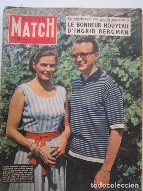 Collezionismo di Riviste e Giornali: REVISTA FRANCESA PARIS MATCH 1958 N&ordm;484 INGRID BERGMAN